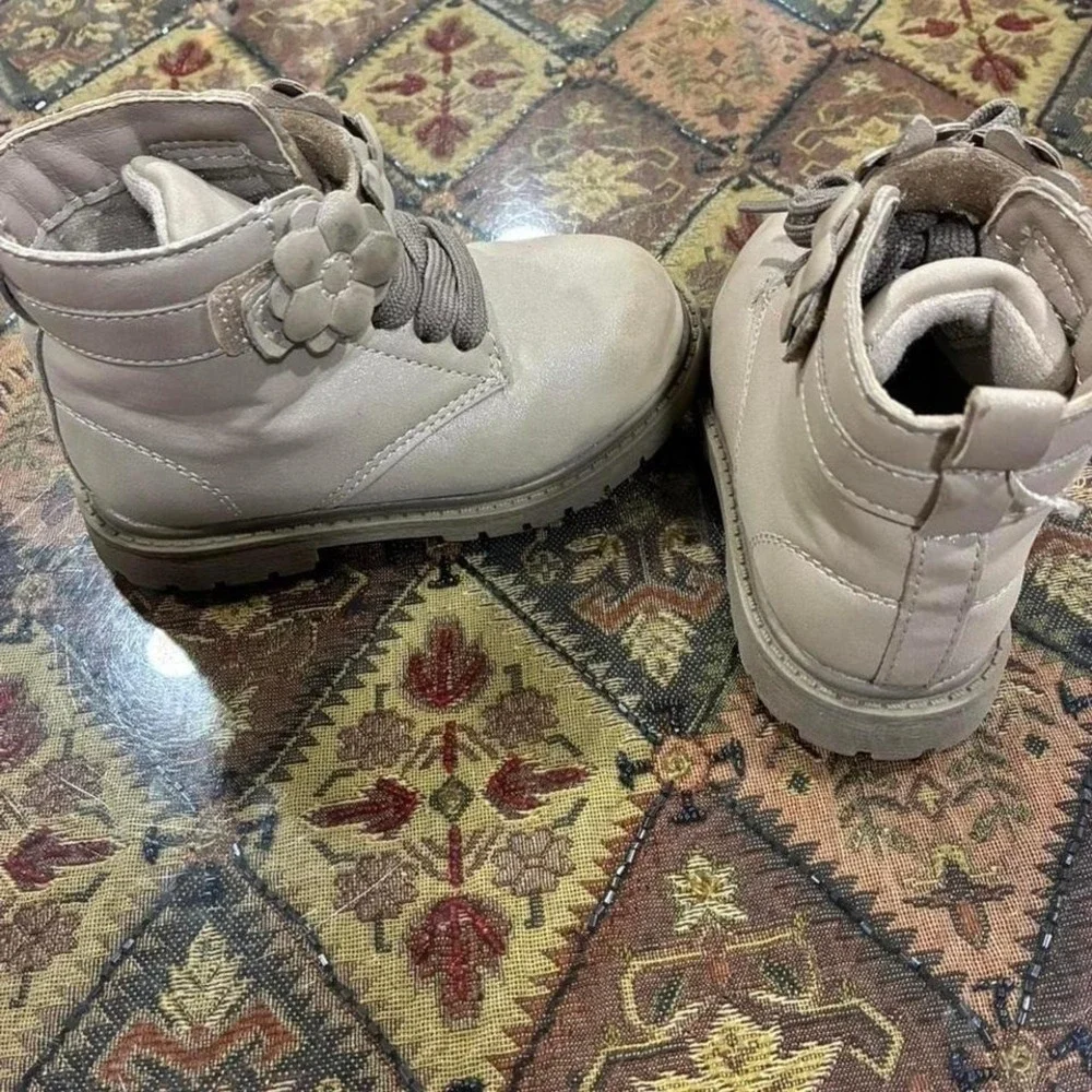 Carter's silver High Top Boots .Size 8 toddler